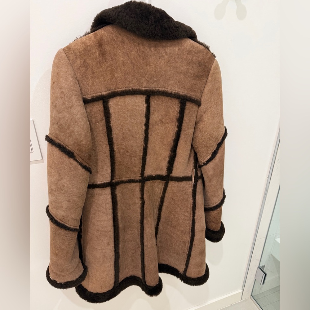 Women's Brown Shearling Coat - Picture 2 of 6